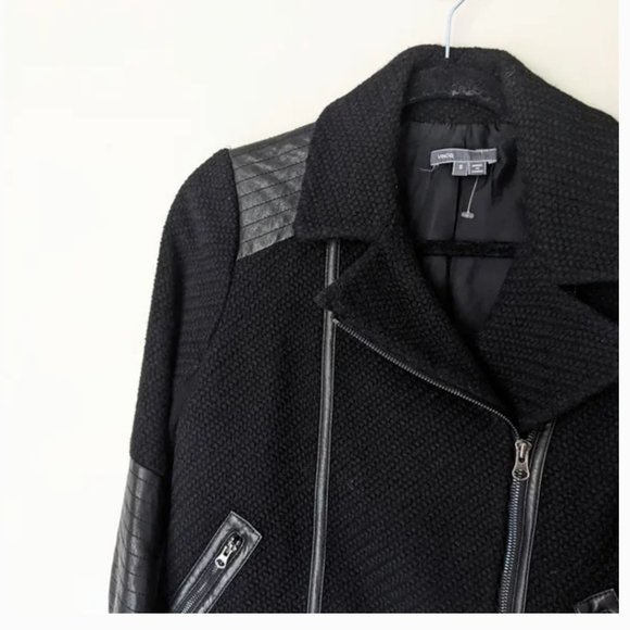 Vince Wool & Leather Moto Jacket - Picture 3 of 4